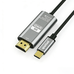 Cable <span class=keywords><strong>USB</strong></span> C <span class=keywords><strong>a</strong></span> <span class=keywords><strong>HDMI</strong></span> Qiulink 8K 60Hz QLCH880, <span class=keywords><strong>Adaptador</strong></span> de Aleación de Aluminio Tipo C <span class=keywords><strong>a</strong></span> HDTV <span class=keywords><strong>para</strong></span> <span class=keywords><strong>MacBook</strong></span> Pro, <span class=keywords><strong>Air</strong></span>, Monitor, TV, Proyector - Product Image 3