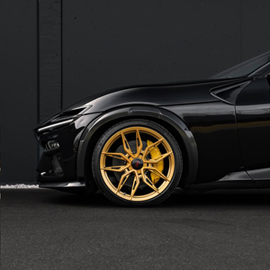 Jantes en alliage d'aluminium forgé compatibles Purosangue, 35 mm ET, neuves, 19-21 pouces, finition chrome SU7, design à cinq branches, universelles 100 mm - Product Image 2