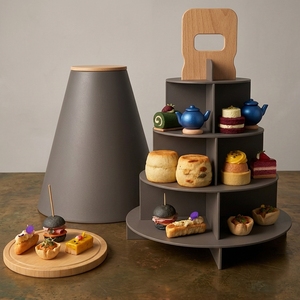 Boîtes d'emballage pour gâteaux de boulangerie 12x12x6 en papier couché, présentoirs pour aliments, présentoirs ronds pour gâteaux de mariage, vente en gros - Product Image 5