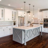 Meubles de cuisine en bois massif, ensemble complet avec porte Shaker, nouveau style