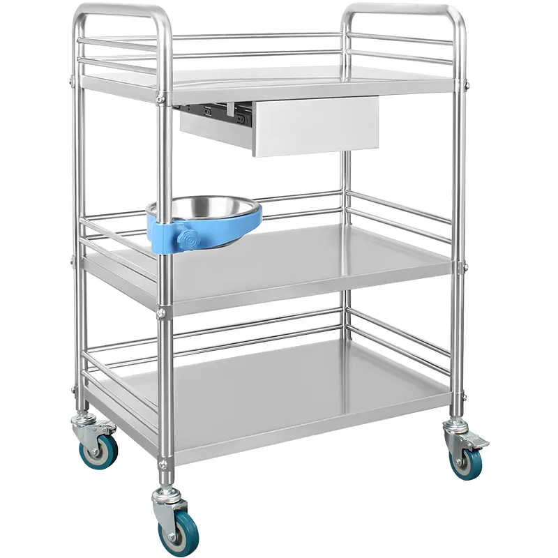 Stainless steel assembled medicine cart Medical Trolley Cart Carro medico