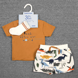 Tedmimak Abbigliamento Estivo per <span class=keywords><strong>Neonata</strong></span> 0-3 Mesi con Fascia per Capelli Set 3 Pezzi 100% Cotone Motivo Floreale - Product Image 5