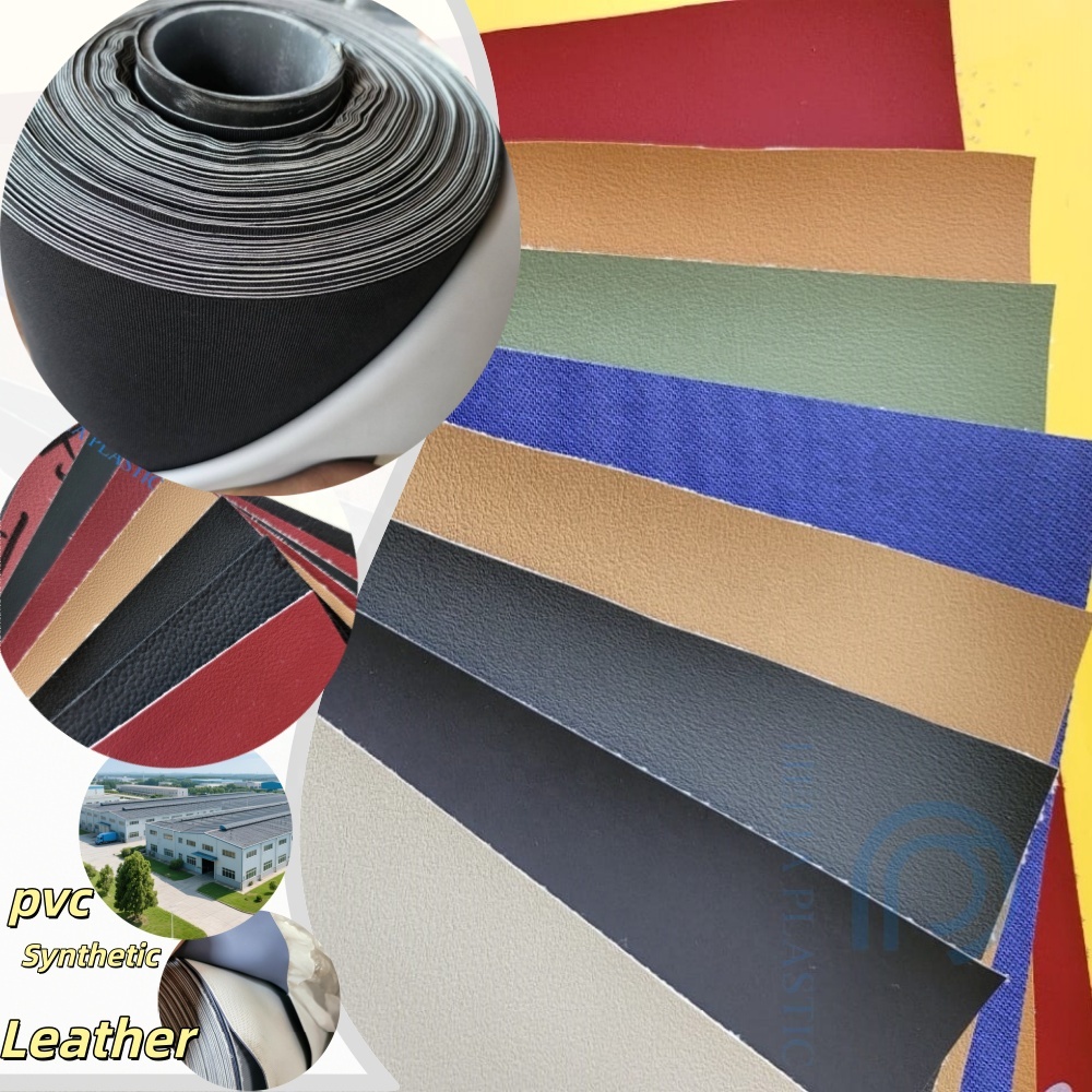 Abrasion-Resistant Faux PVC Leather Embossed Upholstery Fabric for Car Seat Covers Furniture Synthetic Leather Material