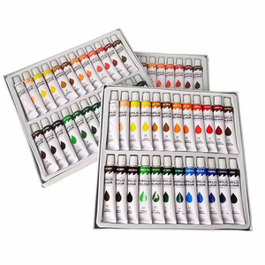 Juego de Pintura Acrílica Profesional de 24 Colores, 12 ml/Tubo, para Pintar sobre Vidrio y Lienzo, con Empaque Personalizable - Product Image 2