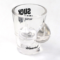 Vente en gros, lunettes souvenirs transparentes de Sublimation, Logo de Bikini, impression personnalisée, verre à Shot