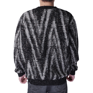 Fabricante de prendas de punto personalizadas LOGOTIPO Jersey de invierno para hombre Patrón de jacquard Prendas de punto de manga larga con cuello redondo Top de punto para hombres - Product Image 3