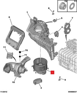 MOTEUR DE VENTILATEUR POUR CITROEN <span class=keywords><strong>C4</strong></span> <span class=keywords><strong>PICASSO</strong></span> BERLINGO PEUGEOT PARTNER 6441CG - Product Image 6