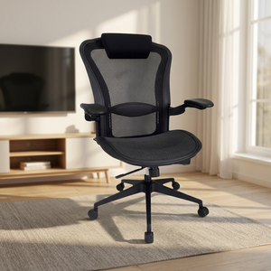 Nouveau fauteuil de direction moderne en maille extensible, pivotant et confortable - Product Image 2