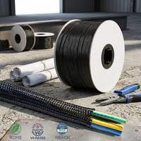 Funda Trenzada Expandible para Cables PET, Malla Protectora Flexible para Cables, Retardante de Llama Profesional, con Clasificación de 220V