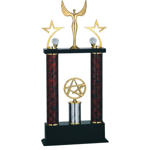 Elegante Estatua Metálica de Oficina con Forma de Dama para Decoración de Escritorio Profesional en Acabados Dorado, Plateado, Cobre y Bronce - Product Image 1