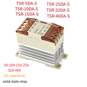 Ba pha không tiếp xúc Clip tích hợp đường sắt hướng dẫn trạng thái rắn Relay <span class=keywords><strong>tsr</strong></span> 5da-<span class=keywords><strong>40da</strong></span>-s 5A 10A 15A 25A 32A 40A <span class=keywords><strong>TSR</strong></span>-25DA-S <span class=keywords><strong>TSR</strong></span>-40AA-S - Product Image 3