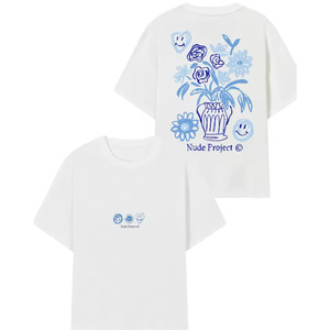 T-shirt a maniche corte girocollo con stampa a righe stile streetwear europeo unisex 100% cotone casual - Product Image 6