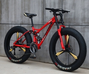 3 Spoke One Piece Wheel Mountain - All-Terrain Bike for Adults Lightweight Wheel Shock-Absorbing Fork - Product Image 4