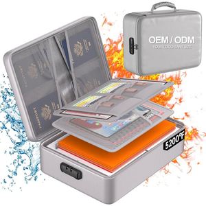 Bolsa de Seguridad Portátil para Documentos, Resistente al Fuego y al Agua, para Dinero y Papeles, Ideal para Viajes y el Hogar - Product Image 1