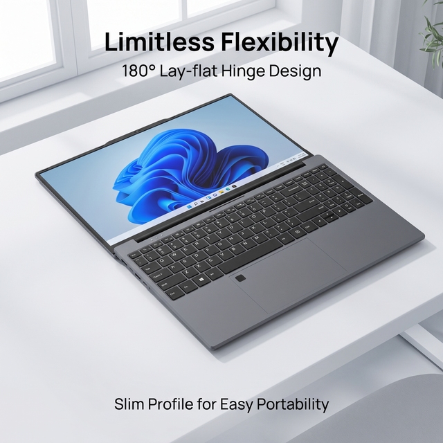 Yifang New OEM/ODM 15.6-inch Intel N95 Quad-core Processor Lightweight 16:9 Screen Ratio an Educational-purpose Laptop Computer