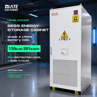 Armoire de stockage d'énergie MATE 261 kWh ESS LFP, refroidie par liquide, pour stockage d'énergie commercial et industriel avec onduleur hybride 135 kW