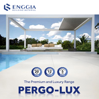ENGGIA Panneaux de toit isolés Offre Spéciale pratiques Bâtiments de jardin Persienne motorisée Pergola extérieure en aluminium Maisons d'été