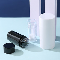 Tube de déodorant vide en plastique à visser 1 oz 15g 30g 50g 75g Noir Blanc Transparent Bouteille de déodorant Conteneur
