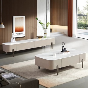 Mueble <span class=keywords><strong>de</strong></span> <span class=keywords><strong>TV</strong></span> Zayshine Moderno y Sencillo <span class=keywords><strong>de</strong></span> Lujo con Marco <span class=keywords><strong>de</strong></span> Madera Maciza Blanca, Encimera <span class=keywords><strong>de</strong></span> Granito, Patas <span class=keywords><strong>de</strong></span> Metal, Mueble <span class=keywords><strong>de</strong></span> Almacenamiento para Apartamento - Product Image 3