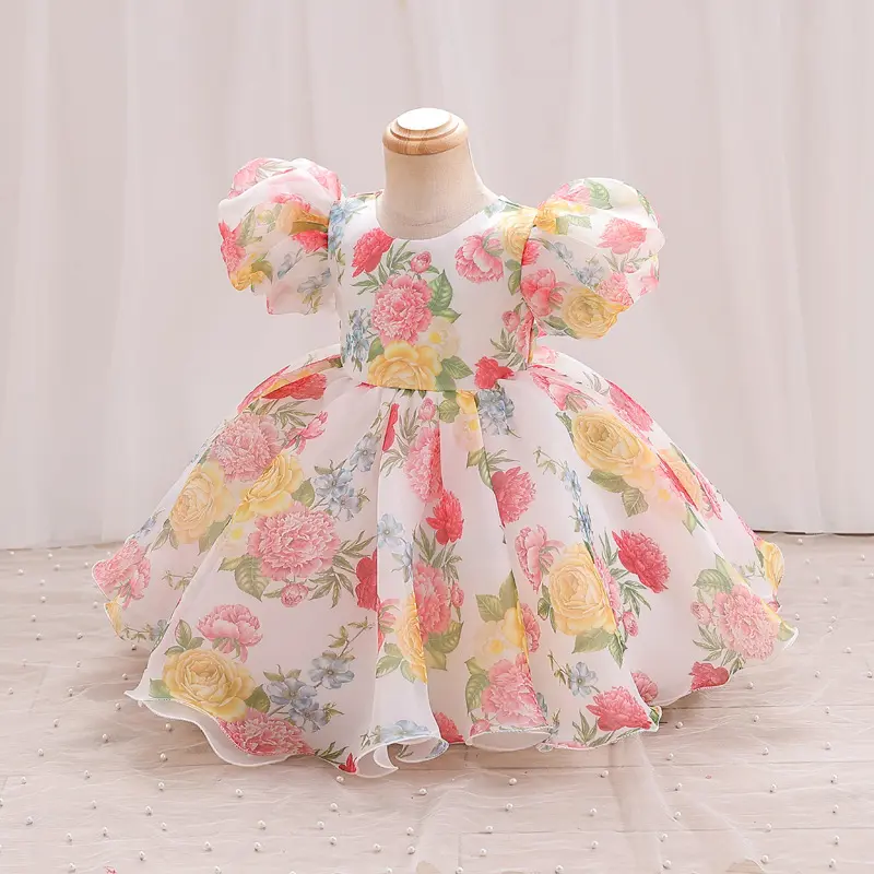 Baby Mädchen Kleidung Kleinkind Mädchen Geburtstag Abend Party Kleider für Säuglings blumen Tauf kleid Kinder Prinzessin Kostüme