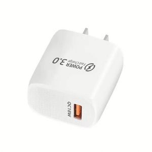 อะแดปเตอร์ชาร์จเร็ว 18W USB แบบติดผนัง ยอดขายดีที่สุด ช่องชาร์จเดียว รองรับ Quick Charge QC3.0 สำหรับสมาร์ทโฟน - Product Image 3