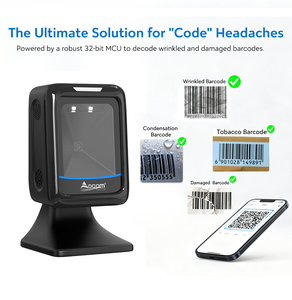เครื่องสแกนบาร์โค้ดแบบตั้งโต๊ะ OCBS-T288 OCOM แบบออมนิไดเรคชันแนล 2D/1D <span class=keywords><strong>สแกน</strong></span>รวดเร็วเพื่อระบบขายหน้าร้านที่มีประสิทธิภาพ - Product Image 2