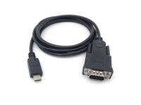 Cable Serial USB C a RS232, Adaptador de 9 Pines DB9 para Computadora Portátil, Impresora POS, Escáner de Código de Barras y Dispositivos Industriales