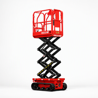 Harga Pabrik Platform Kerja Udara Scissor 6-14m, Platform Lift Scissor Elektrik Self-Propelled Dengan Alas Kokoh