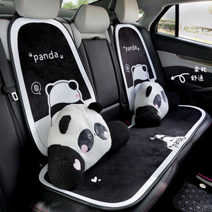 Coussin de soutien lombaire et cervical en peluche Panda pour voiture, ergonomique, chaud pour l'hiver - Product Image 4
