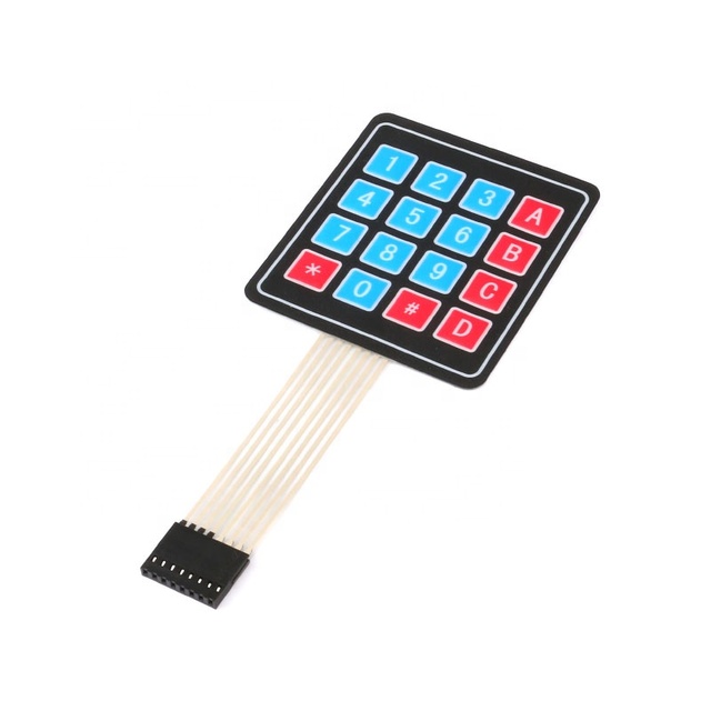 Hot Sale 12 Key 16 Key Membrane Switch Keypad 4*4 4x4 4*3 4x3 Matrix Keyboard.