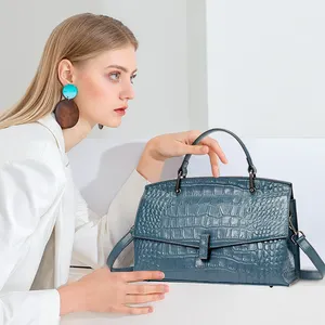 Bolsos de piel de vaca genuina de diseñador de cuero genuino de moda de lujo bolsos de marcas famosas de mujer de venta de China en Marruecos