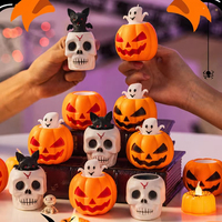 Nouveauté 2026 : Jouets anti-stress amusants à pincer en forme de citrouille, Hamster tête amusante pour Halloween à décompresser, Petits cadeaux fantômes à presser