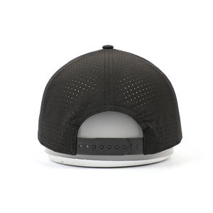 Unisex 6-Panel Trucker <b>Cap</b> Solid <b>Black</b> Mesh Fabric Adjustable Fit Casual Outdoor Hat Spring Summer Breathable Style - Product Image 5