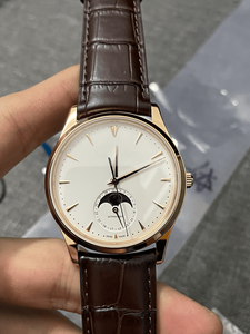 Automatic Mechanical Wristwatch for Men Moon Phase Function Leather Band Stainless Steel Case for Daily and Formal Use - Product Image 2