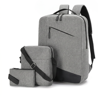 Sac à dos pour ordinateur portable en tissu haute densité, multi-compartiments, grand rangement avec USB