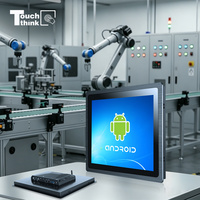 Panel PC Industrial Todo en Uno sin Ventilador con Pantalla Táctil Android A133 y Bisel de Aluminio Ultrafino de 3 mm para Control de Automatización
