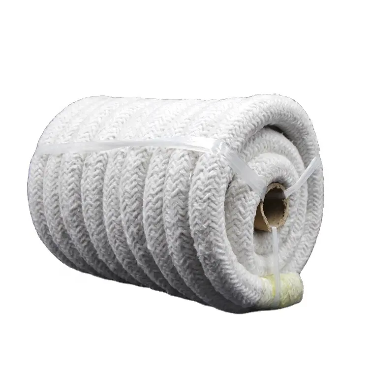 LUYANGWOOL Industrial Refractory Textiles 1260 Ceramic Fiber Round Braided Rope