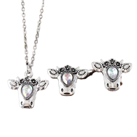 Pendientes de botón geométricos unisex de plata antigua estilo vaquero moderno con diamantes para fiestas y aniversarios