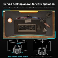 Bureau d'ordinateur Tianyi DNZ-001 pour e-sport, en bois avec texture fibre de carbone, idéal pour le travail prolongé, les locations et le streaming en direct, fabriqué à Hebei