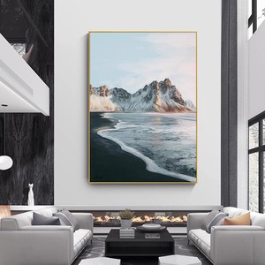 Dawn Coast Hand-painted Oil Painting <b>Framed</b> Modern Minimalist Seascape <b>Wall</b> Art For Living Room Entrance Decor - Product Image 2