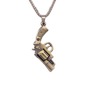 Hip Hop Revolver Pendentif <span class=keywords><strong>Collier</strong></span> En Acier Inoxydable Avant-garde Mode <span class=keywords><strong>Collier</strong></span> Hommes <span class=keywords><strong>Militaire</strong></span> Fan Main Modèle Pistolet <span class=keywords><strong>Collier</strong></span> - Product Image 4