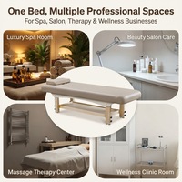 Lit de massage thaïlandais à structure en bois massif le plus vendu Portable et entièrement réglable pour une utilisation dans la chambre Lit de spa de salon au design moderne