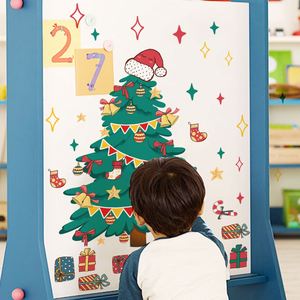 Ensemble d'autocollants de fenêtre de Noël mignons avec cadeaux 30*40cm*2pcs Décorations festives pour la maison, les vitrines de magasins, les fournitures de fête de Noël - Product Image 5