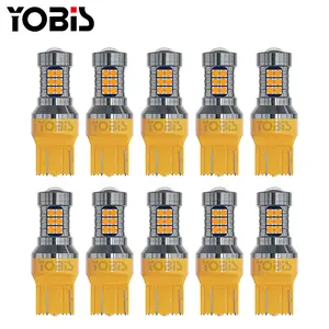 YOBIS T20 Bombillo Led 1157 Ba15d Canbus Amber 1156 Bulb Replacement 3030 27smd 7440 7443 Light Turn Signal Bulbs For Cars