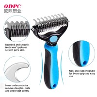 Peigne démêlant professionnel ODPC en acier inoxydable pour animaux à poils longs (chiens et chats) – Vente en gros usine