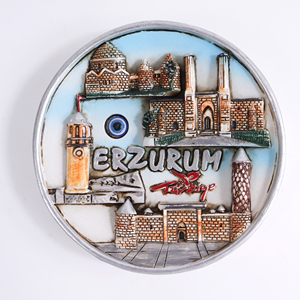 Aimants de réfrigérateur personnalisés en résine 3D, motifs villes turques, aimants puissants, peints à la main en relief, écologiques et durables - Product Image 2