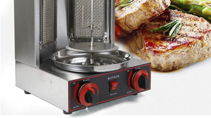 Máquina de <span class=keywords><strong>Shawarma</strong></span> de Gas comercial, 2 quemadores, a la venta, máquina de Sharwama rotativa de pollo para uso doméstico, Mini máquina de Kebab Doner - Product Image 4