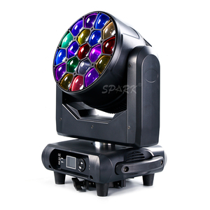Faro mobile LED Big Bee Eye 19x40W RGBW Zoom Wash Moonflower per palcoscenico, IP33, luce diurna 6000K per eventi, club, matrimoni e feste - Product Image 5