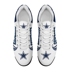 Chaussures de sport personnalisées avec logo de designer pour hommes, respirantes, en cuir, avec coussin d'air, pour le basketball, la course, le tennis, style Dallas Cowboys - Product Image 3