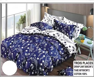 Ensemble de literie Jimmy <span class=keywords><strong>Drap</strong></span> De Lit 6 pièces en coton, 2 draps et 4 taies d'oreiller, taille King - Product Image 2